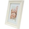 S46LF1 White painted photo frame in cottage style 13x13 cm