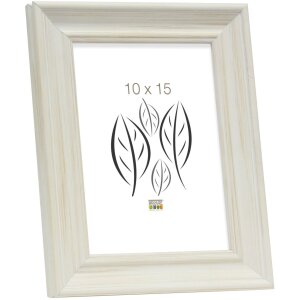 S46LF1 White painted photo frame in cottage style 13x18 cm