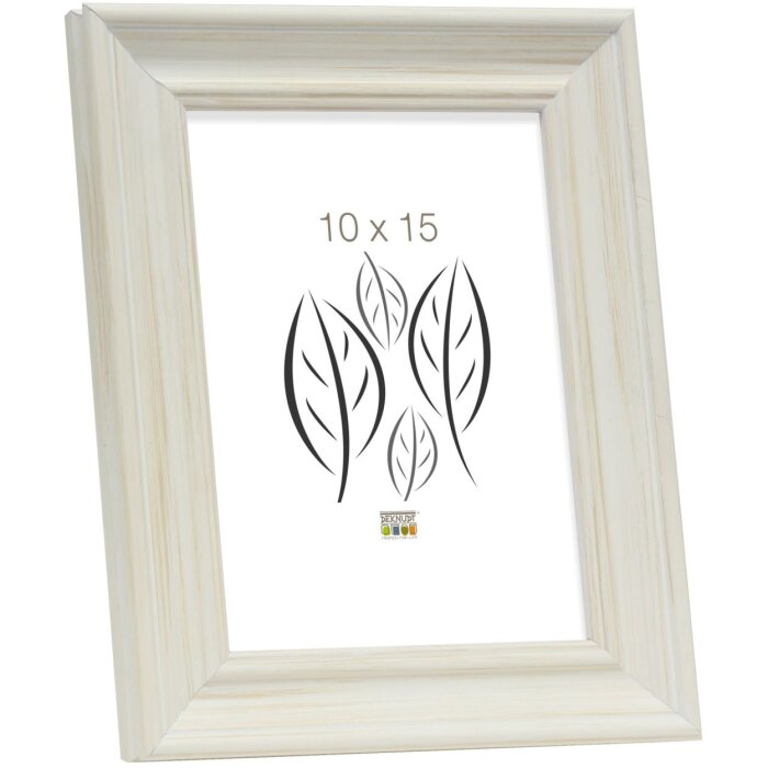 S46LF1 White painted photo frame in cottage style 15x20 cm