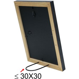 S46MF2 Black photo frame in a beach wood style 20x20 cm