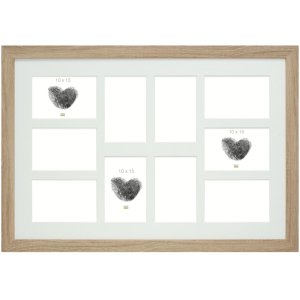 S49BH1 Multi print frame in a natural wood colour for 10...