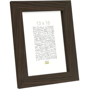 S49BH2 Photo frame in a dark brown wood colour 13x18 cm