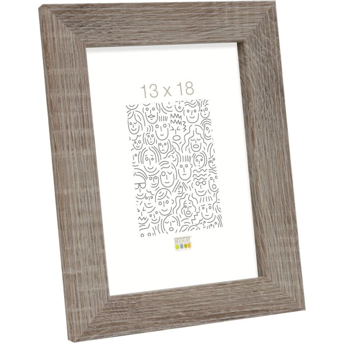 S49BH3 Photo frame in a grey wood colour 15x15 cm