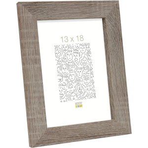 S49BH3 Photo frame in a grey wood colour 20x28 cm