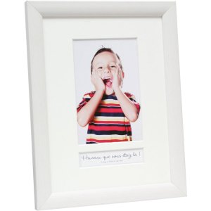 S54SF1 Photo frame in white painted look with text field...