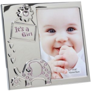 S57MA2 Frame in silver colour its a girl 10x15 cm