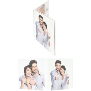 S58RL2 Double frame in transparent resin for vertical pictures 5,5x8,6 cm