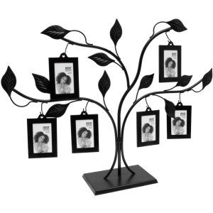 S65YJ1 Photo tree in black metal 4x6 cm