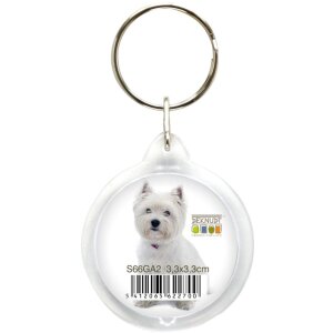 S66GA2 Round photo key ring in resin 3,3x3,3 cm