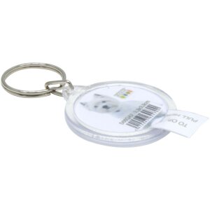 S66GA2 Round photo key ring in resin 3,3x3,3 cm