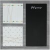 S67TT4 Memo board in grey wood with black board