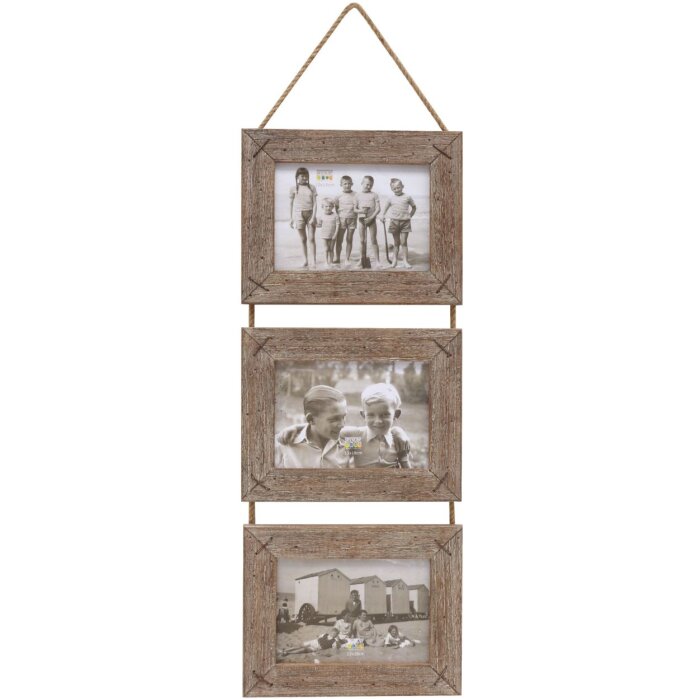 S67TV1 Photo hanger in driftwood for 3 pictures 10x15 cm