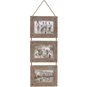 S67TV1 Photo hanger in driftwood for 3 pictures 10x15 cm