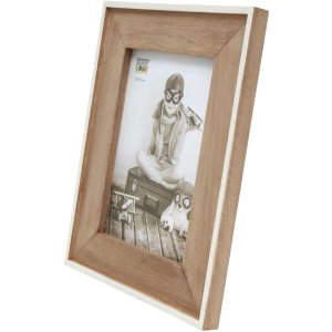 S67TX1 Small white frame with wooden mount 10x15 cm