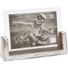 S67TZ1 White painted photo holder for 1 horizontal photo 15x20 cm