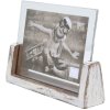 S67TZ1 White painted photo holder for 1 horizontal photo 15x20 cm