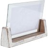 S67TZ1 White painted photo holder for 1 horizontal photo 15x20 cm