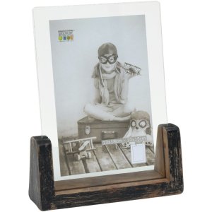 S67TZ2 Black painted photo holder for 1 horizontal photo...