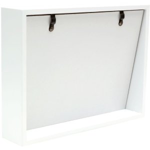 S68QK1 White cubic frame with a sloping back for 2 photos 10x15 cm