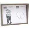 S68QK9 Taupe cubic frame with a sloping back for 2 photos 10x15 cm