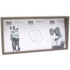 S68QK9 Taupe cubic frame with a sloping back for 3 photos 10x15 cm