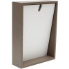 S68QK9 Taupe cubic frame with a sloping back 15x20 cm