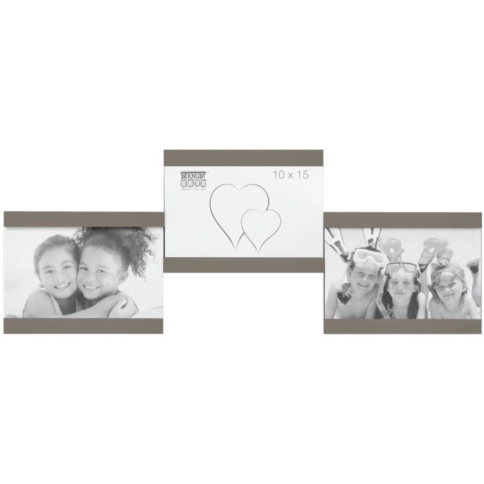 S68RK9 Multi picture frame in taupe for 3 pictures 10x15 cm