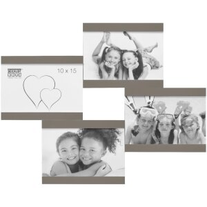 S68RK9 Multi picture frame in taupe for 4 pictures 10x15 cm