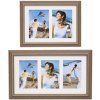 S221F3 Wooden frame beige 2 or 3 photos 10x15 cm to 15x20 cm