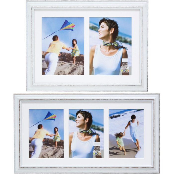 S221H3 wooden gallery white 2 or 3 photos 10x15 cm to 15x20 cm