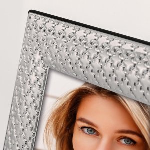 Metal photo frame S144 silver glossy 10x15 cm