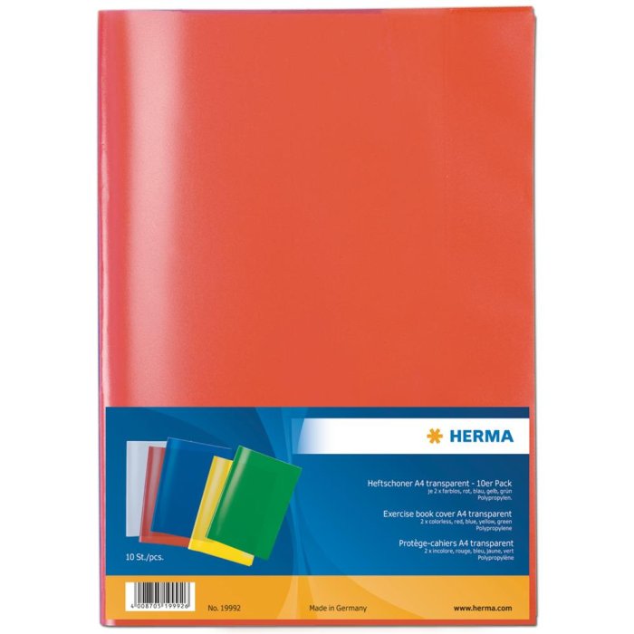 HERMA exercise book covers A4 10 pcs. assorted