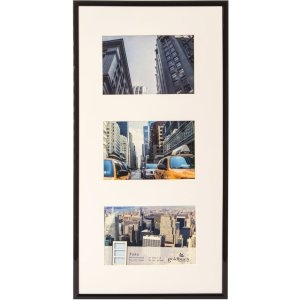 Gallery frame Puro 3 photos 10x15 cm black