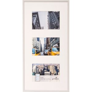 Gallery frame Puro 3 photos 10x15 cm white