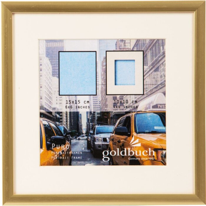 Goldbuch Plastic frame Puro 15x15 cm gold with mount 10x10 cm