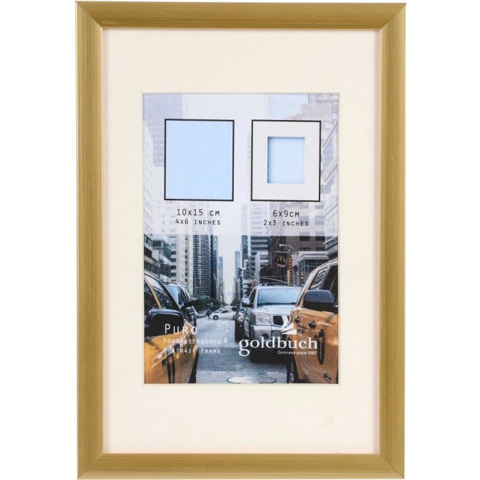 Plastic frame Puro 10x15 cm gold