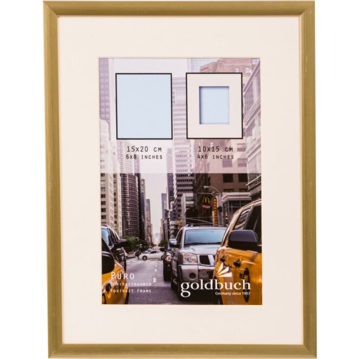 Plastic frame Puro 15x20 cm gold