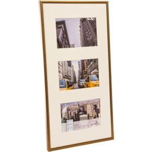 Gallery frame Puro 3 photos 10x15 cm bronze