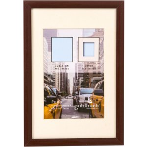 Plastic frame Puro 10x15 cm brown