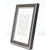 S40JE3 Wooden photo frame in a dark wood colour with silver bevel