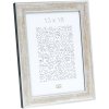 S40JE9 silver coloured wooden photo frame with a dark brown cracked finish