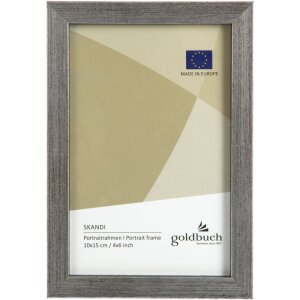 wooden photo frame Skandi 10x15 cm silver