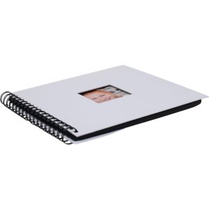 Spiral album Khari white ribbed black sides 24x25 cm