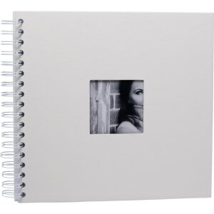 Spiral album Khari ivory ribbed white sides 24x25 cm