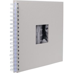 Spiral album Khari ivory ribbed white sides 24x25 cm