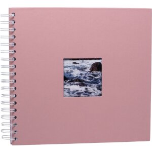 Spiral album Khari rose ribbed  white sides 24x25 cm