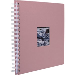 Spiral album Khari rose ribbed  white sides 24x25 cm