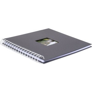 Spiral album Khari slate ribbed white sides 24x25 cm