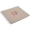 Spiral album Khari taupe metallic white sides 24x25 cm