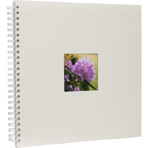 Spiral album Khari ivory ribbed white sides 33x33 cm